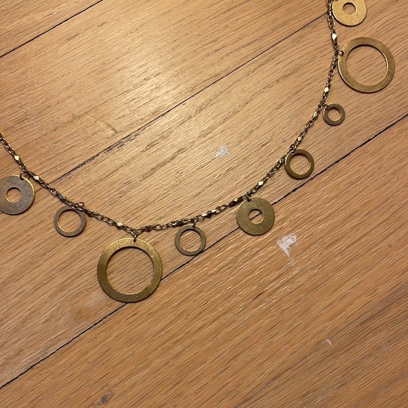 Whimsical Necklace with Various Size and Width Circles - Picture 2 of 8
